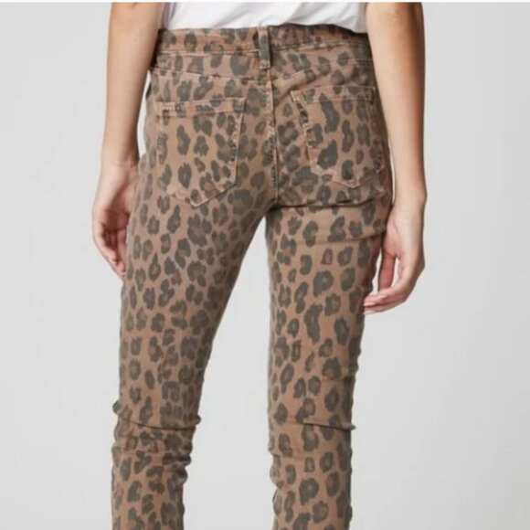 BLANK NYC THE READE CROP CHEETAH PRINT SKINNY JEAN - Picture 2 of 8